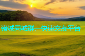 诸城同城群，快速交友平台
