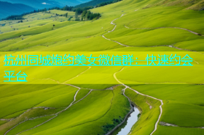 杭州同城炮约美女微信群：快速约会平台