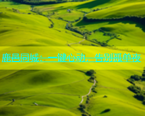 鹿邑同城：一键心动，告别孤单夜  第1张